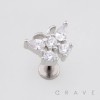 MULTI CZ BUTTERFLY 316L SURGICAL STEEL LABRET SET
